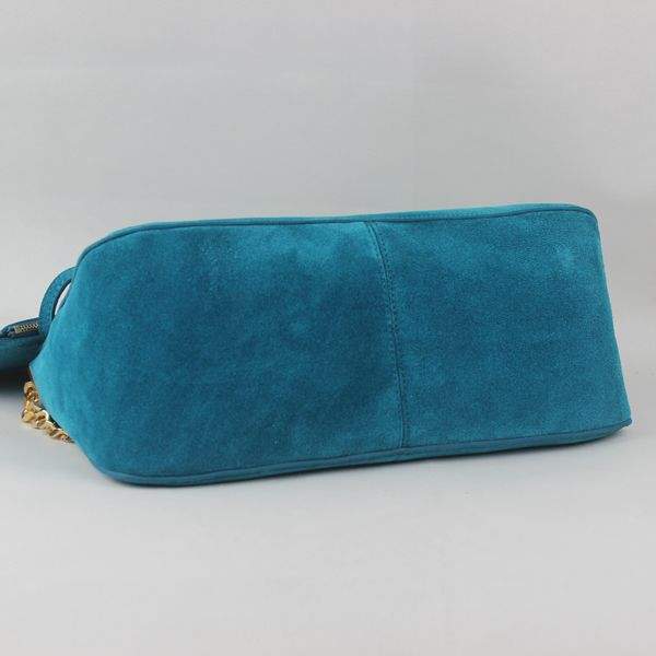 Celine Gourmette Suede Leather Shoulder Bag - 88041 Green