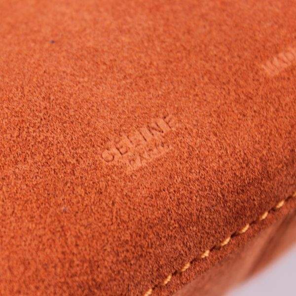 Celine Gourmette Suede Leather Shoulder Bag - 88041 Orange - Click Image to Close