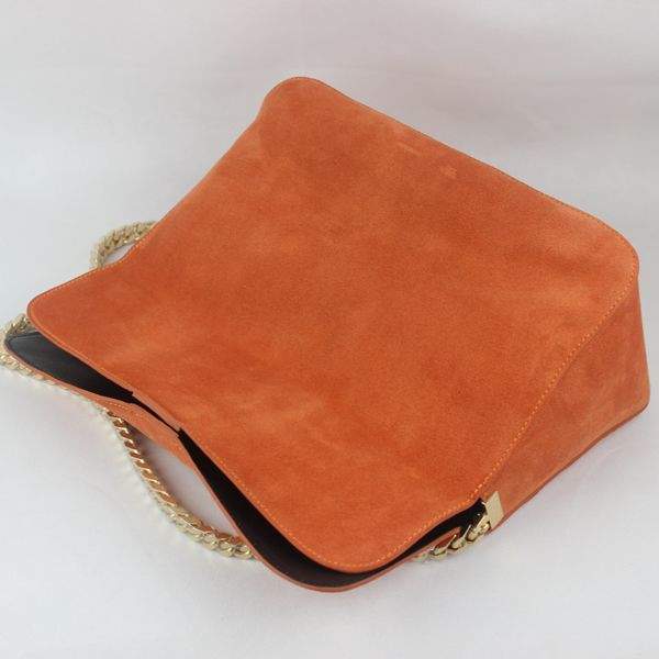 Celine Gourmette Suede Leather Shoulder Bag - 88041 Orange