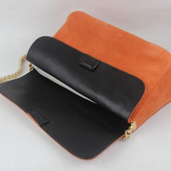 Celine Gourmette Suede Leather Shoulder Bag - 88041 Orange