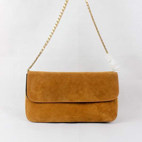 Celine Gourmette Suede Leather Shoulder Bag - 88041 Brown - Click Image to Close