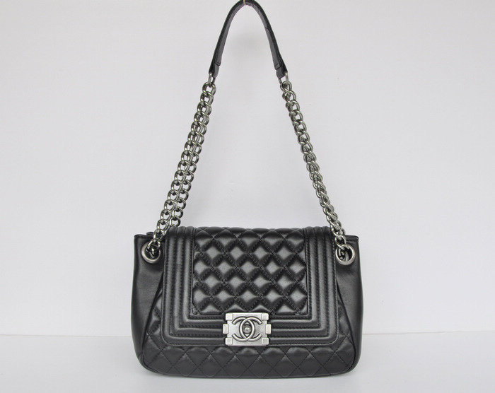 Top Quality Chanel lambskin leaterh bag 66915 black