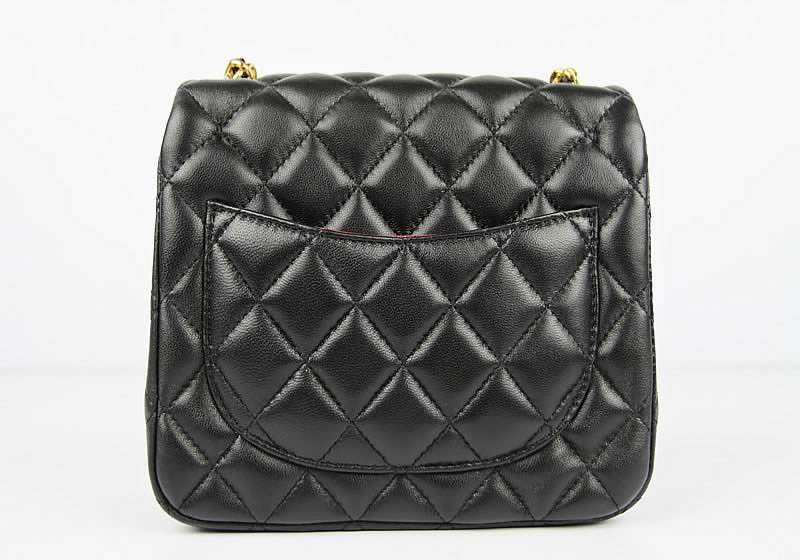 2012 Chanel Classic Flap Bag 49364 Black Lambskin Leather