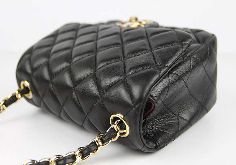 2012 Chanel Classic Flap Bag 49364 Black Lambskin Leather