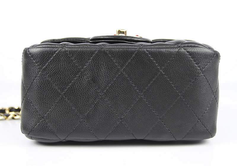 2012 Chanel Classic Flap Bag 49364 Black Lambskin Leather