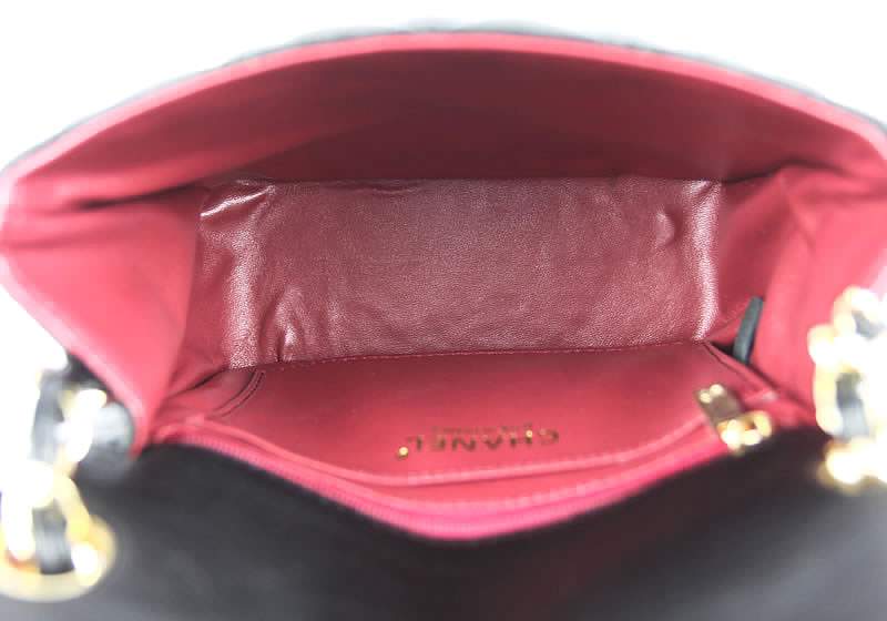 2012 Chanel Classic Flap Bag 49364 Black Lambskin Leather