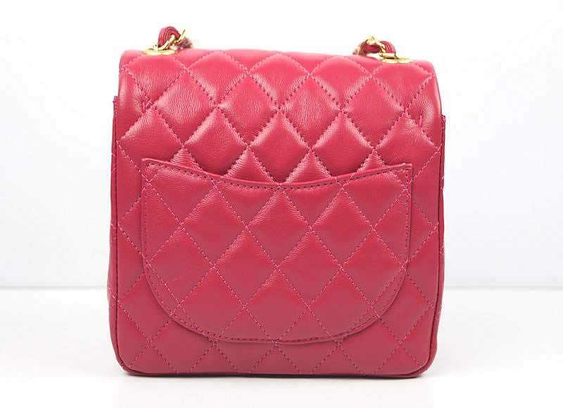 2012 Chanel Classic Flap Bag 49364 Rose Red Lambskin Leather - Click Image to Close