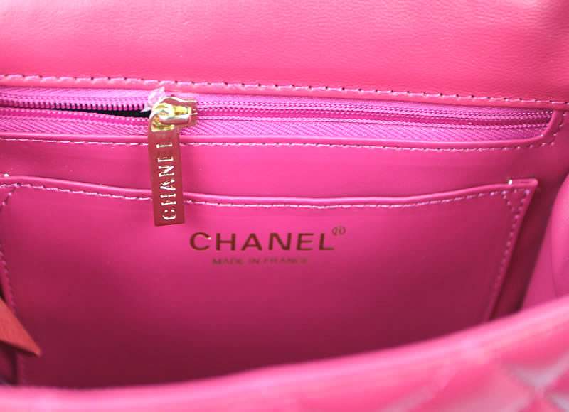 2012 Chanel Classic Flap Bag 49364 Rose Red Lambskin Leather - Click Image to Close