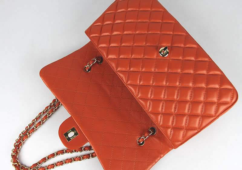 2012 New Arrival Chanel 49366 Orange Lambskin Bag - Click Image to Close