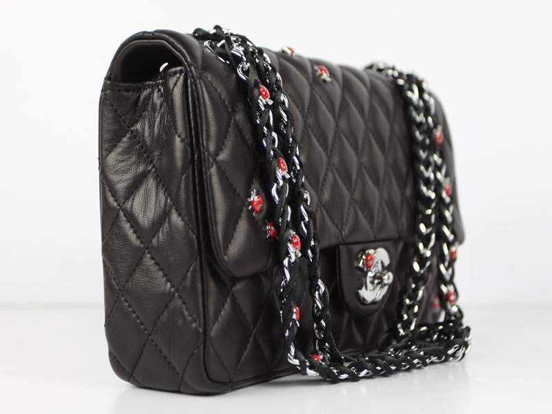 2012 Chanel Classic Flap Bag 49455 Black - Click Image to Close