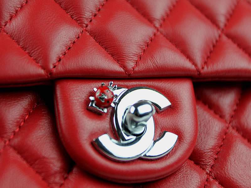 2012 Chanel Classic Flap Bag 49455 Red