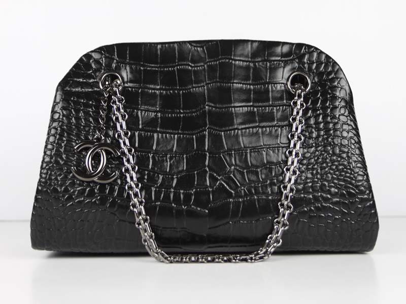 2012 New Arrival Chanel Mademoiselle Bowling Bag 49853 Black Cowhide - Click Image to Close