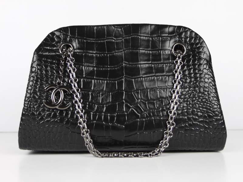 2012 New Arrival Chanel Mademoiselle Bowling Bag 49853 Black Cowhide