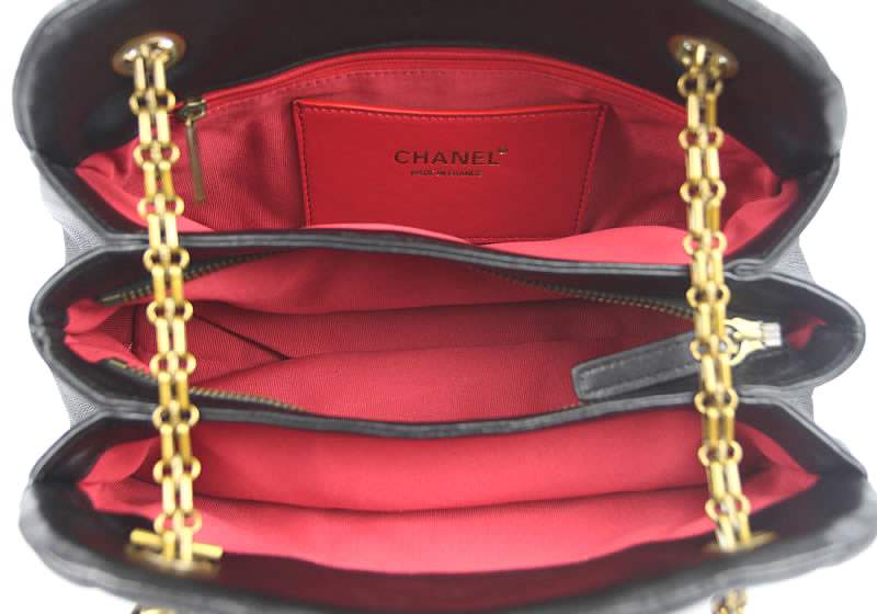 2012 New Arrival Chanel Mademoiselle Bowling Bag 49853 Black Lambskin