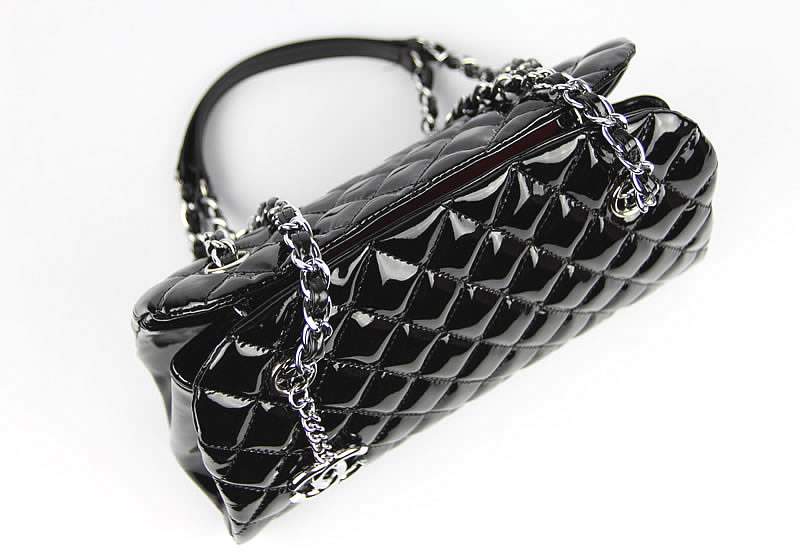 2012 New Arrival Chanel Mademoiselle Bowling Bag 49853 Black Shiny