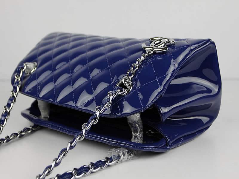 2012 New Arrival Chanel Mademoiselle Bowling Bag 49853 Blue Shiny