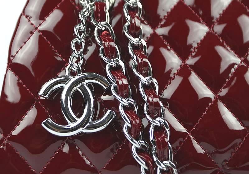 2012 New Arrival Chanel Mademoiselle Bowling Bag 49853 Dark Red Shiny - Click Image to Close