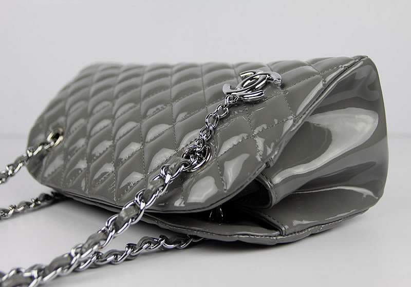 2012 New Arrival Chanel Mademoiselle Bowling Bag 49853 Grey Shiny