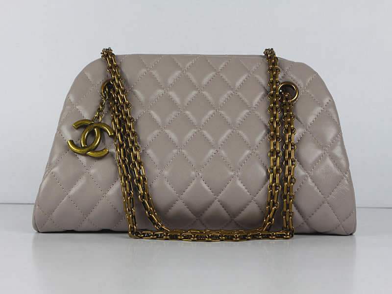 2012 New Arrival Chanel Mademoiselle Bowling Bag 49853 Pink Purple Lambskin Leather - Click Image to Close