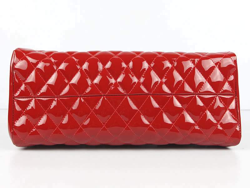 2012 New Arrival Chanel Mademoiselle Bowling Bag 49854 Red Shiny Leather - Click Image to Close