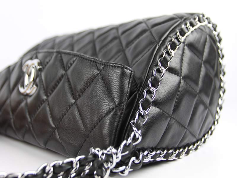 2012 New Arrival Chanel 50167 Black Lambskin Leather - Click Image to Close