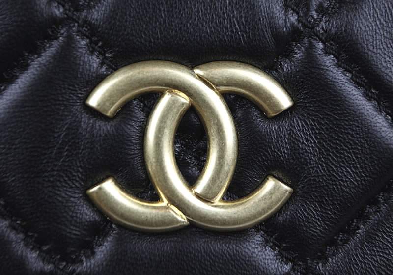 2012 New Arrival Chanel 50275 Black Lambskin Leather - Click Image to Close
