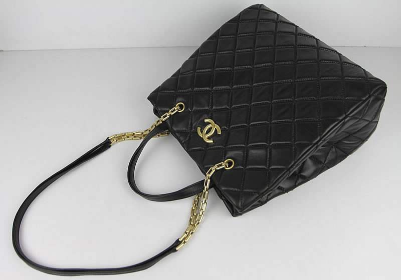2012 New Arrival Chanel 50276 Black Lambskin Leather - Click Image to Close