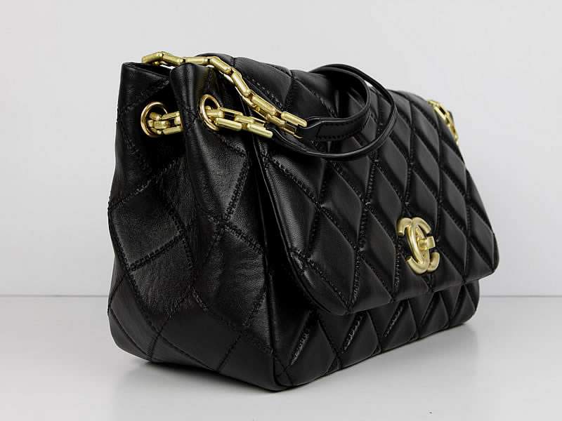 2012 New Arrival Chanel 50360 Black Lambskin Leather - Click Image to Close