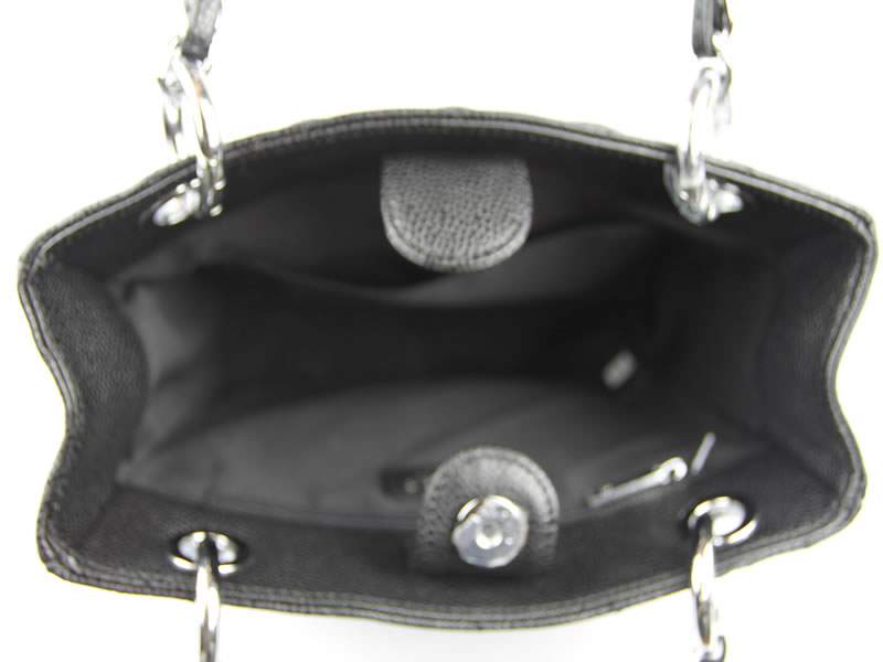 2012 New Arrival Chanel 50994 Black Medium Shopping Bags With Silver Hardware
