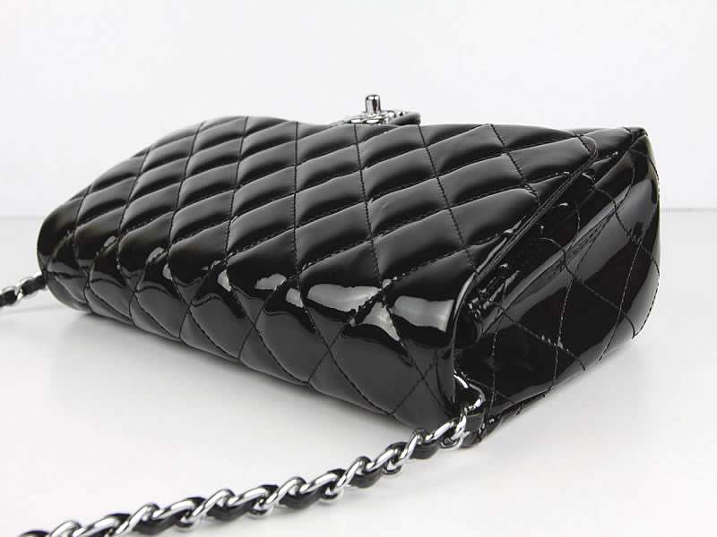 2012 New Arrival Chanel 2.55 Double Flap Bag Patent Leather 65051 Black
