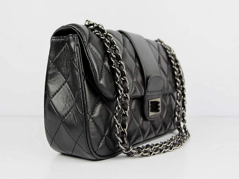 Chanel Fall Winter 2012 Calf Leather Large Flap Bag 65071 Black
