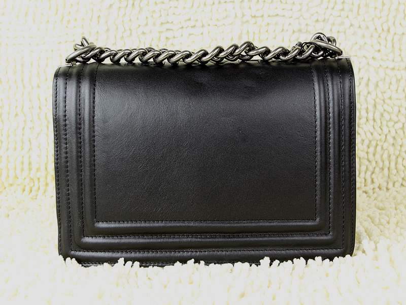 2012 New Arrival Chanel 66714 Le Boy Flap Shoulder Bag In Glazed Calfskin Black - Click Image to Close