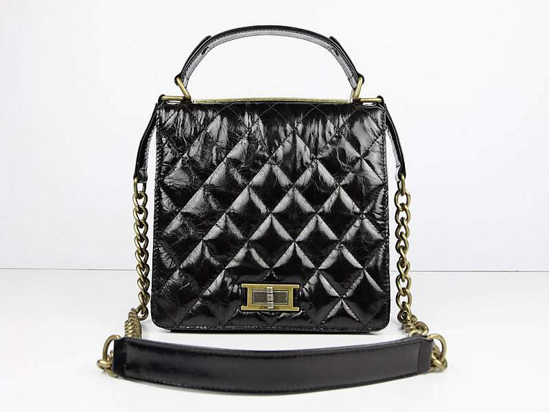 2012 New Arrival Chanel A66816 Black Calf Leather Shoulder Bags - Click Image to Close