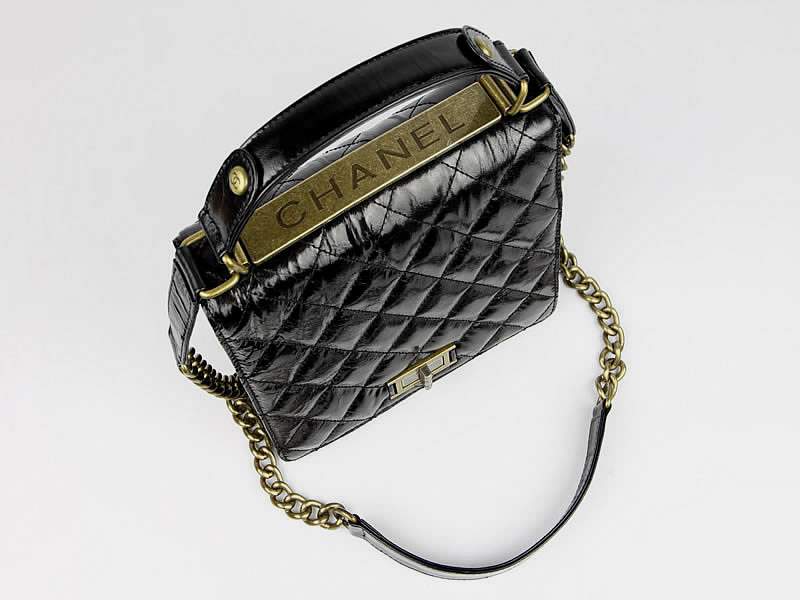 2012 New Arrival Chanel A66816 Black Calf Leather Shoulder Bags