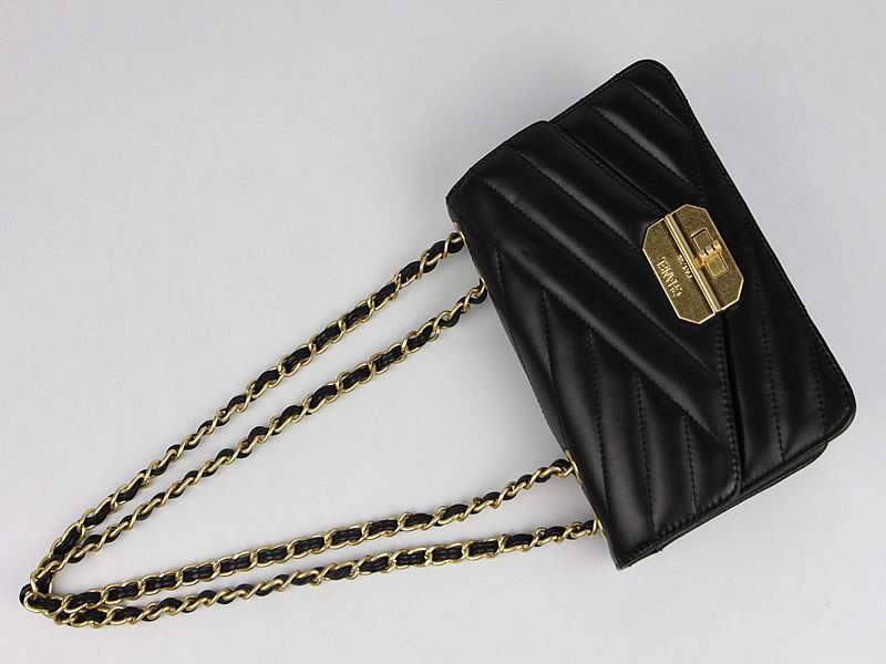 2012 New Arrival Chanel A66838 Mademoiselle Turnlock Maxi Flap Bag Black Lambskin - Click Image to Close