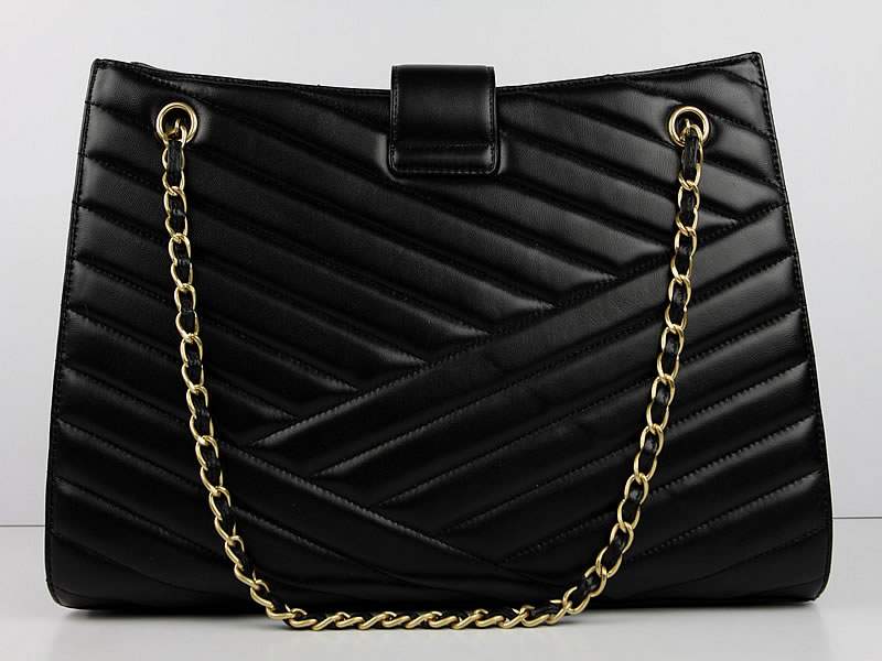 2012 New Arrival Chanel A66840 Black Lambskin Leather Shoulder Bags