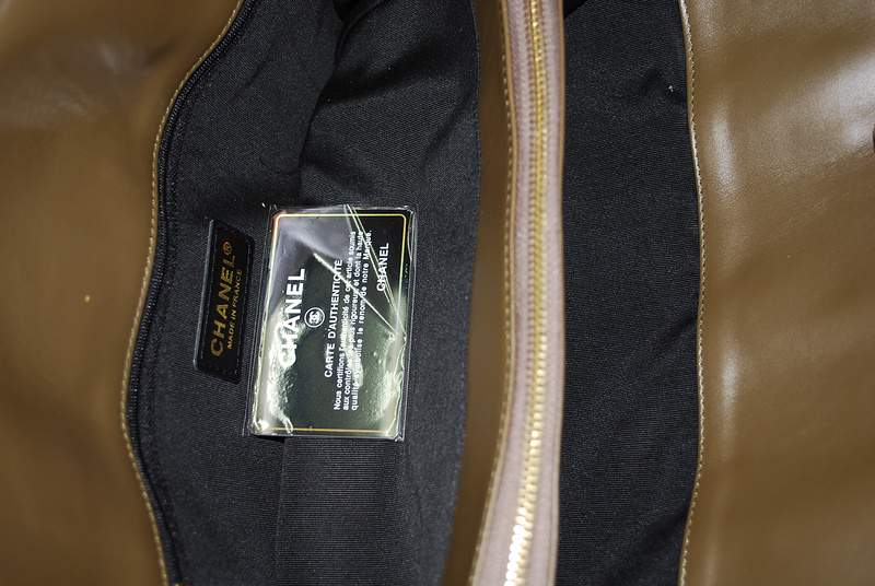 2012 New Arrival Chanel 30161 Khaki Calfskin Medium Le Boy Shoulder Bag Bronze - Click Image to Close