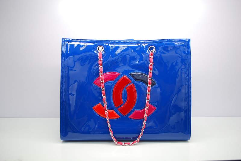 2012 New Arrival Chanel Spring Summer 2012 Patent Leather Shoulder Bag A30165 Blue