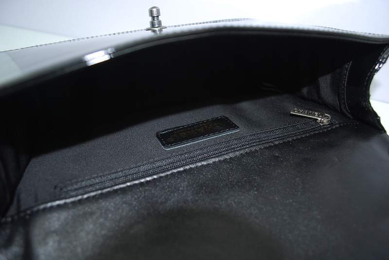2012 New Arrival Chanel A30168 Black Patent Leather Le Boy Flap Shoulder Bag