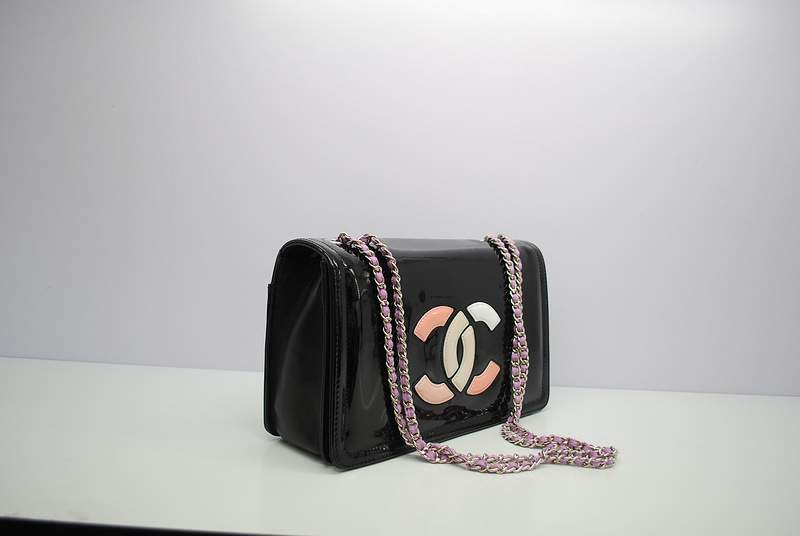 2012 New Arrival Chanel Spring Summer 2012 Patent Leather Shoulder Bag A30170 Black