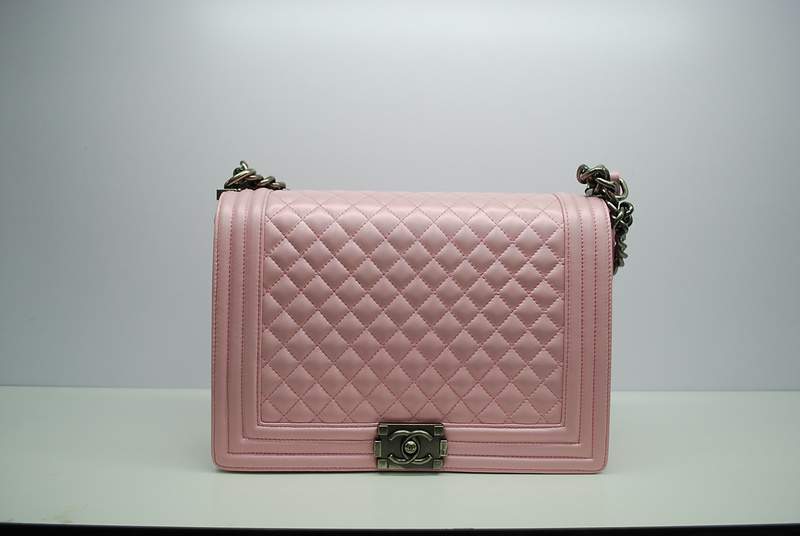 2012 New Arrival Chanel Boy Flap Shoulder Bag A30171 Pink Lambskin Leather