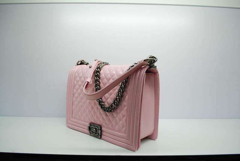 2012 New Arrival Chanel Boy Flap Shoulder Bag A30171 Pink Lambskin Leather - Click Image to Close