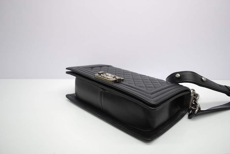 2012 New Arrival Chanel Boy Flap Shoulder Bag A30172 Black Sheepskin Leather