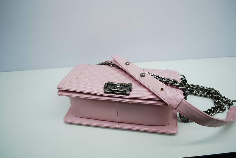 2012 New Arrival Chanel Boy Flap Shoulder Bag A30172 Pink Sheepskin Leather - Click Image to Close