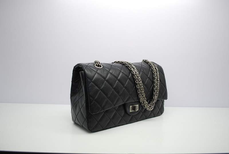 2012 New Arrival Chanel Reissue 2.55 Mademoiselle Lock 30173 Black - Click Image to Close