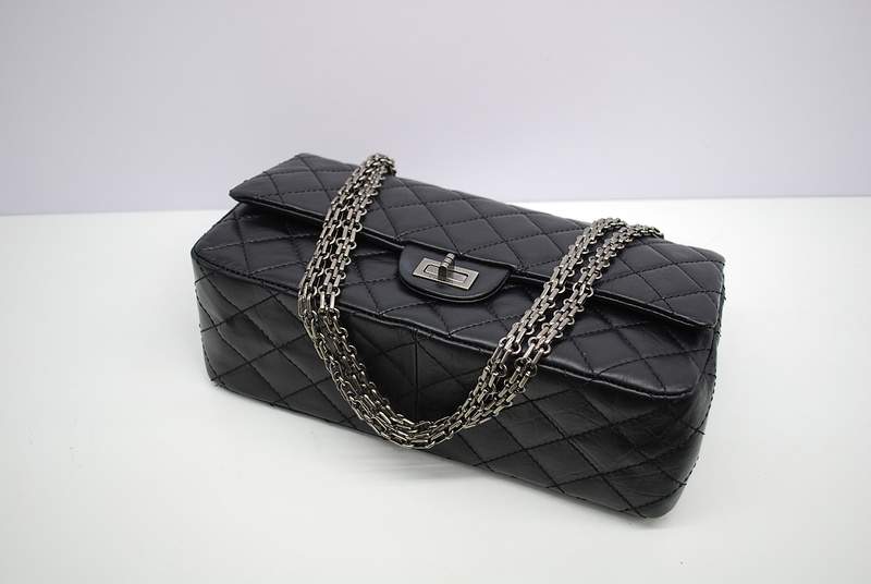 2012 New Arrival Chanel Reissue 2.55 Mademoiselle Lock 30173 Black - Click Image to Close