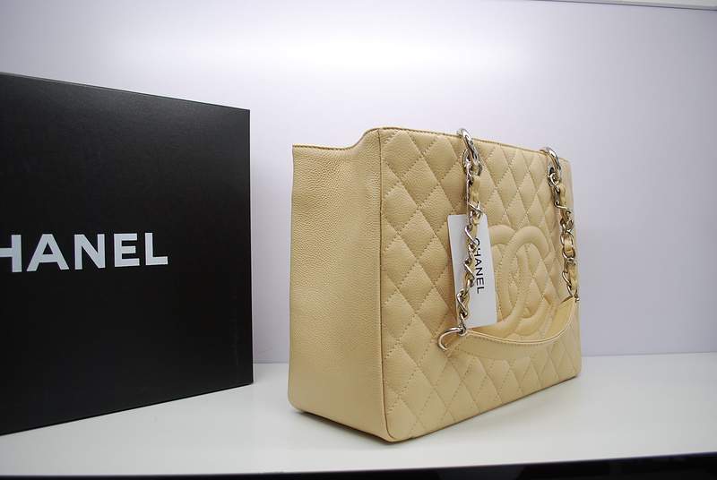 New Arrival Chanel GST Caviar Leather Coco Bag A36092 Cream with Silver Hardware - Click Image to Close