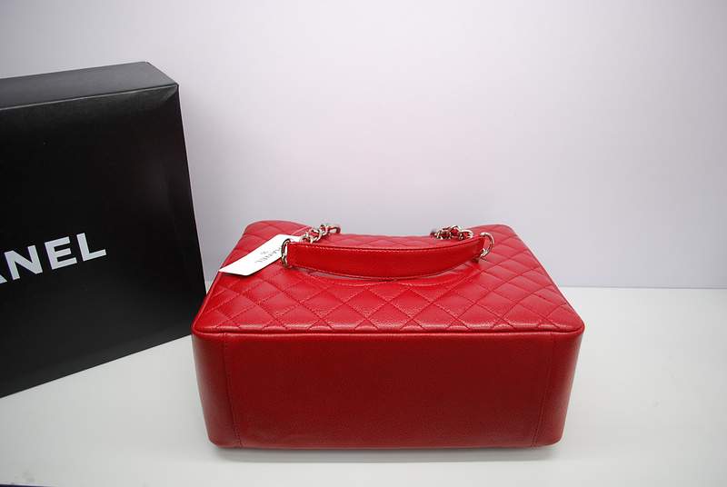 New Arrival Chanel GST Lambskin Leather Coco Bag A36092 Red with Silver Hardware - Click Image to Close
