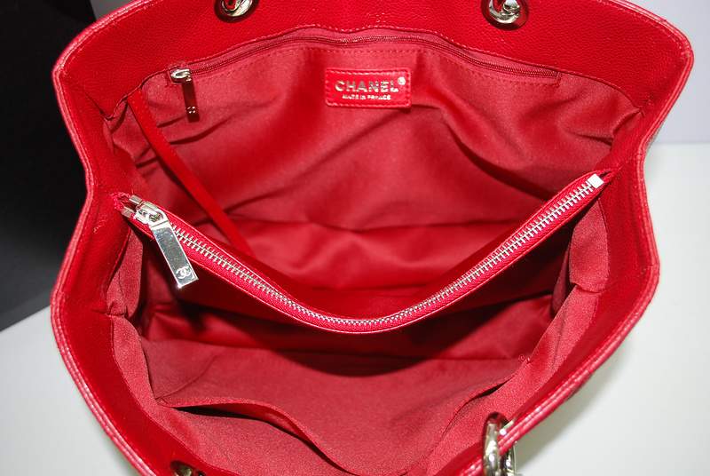 New Arrival Chanel GST Lambskin Leather Coco Bag A36092 Red with Silver Hardware