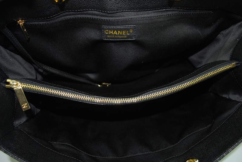2012 New Arrival Chanel A37001 GST Black Caviar Leather Large Coco Shopper Bag with Gold Hardware